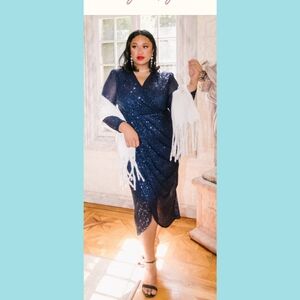 Ivy City Co. Starstruck Dress in Navy